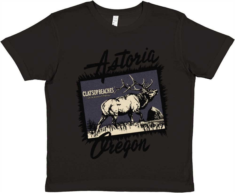 Vintage Astoria Oregon Elk Beach Premium Kids Crewneck T-shirt