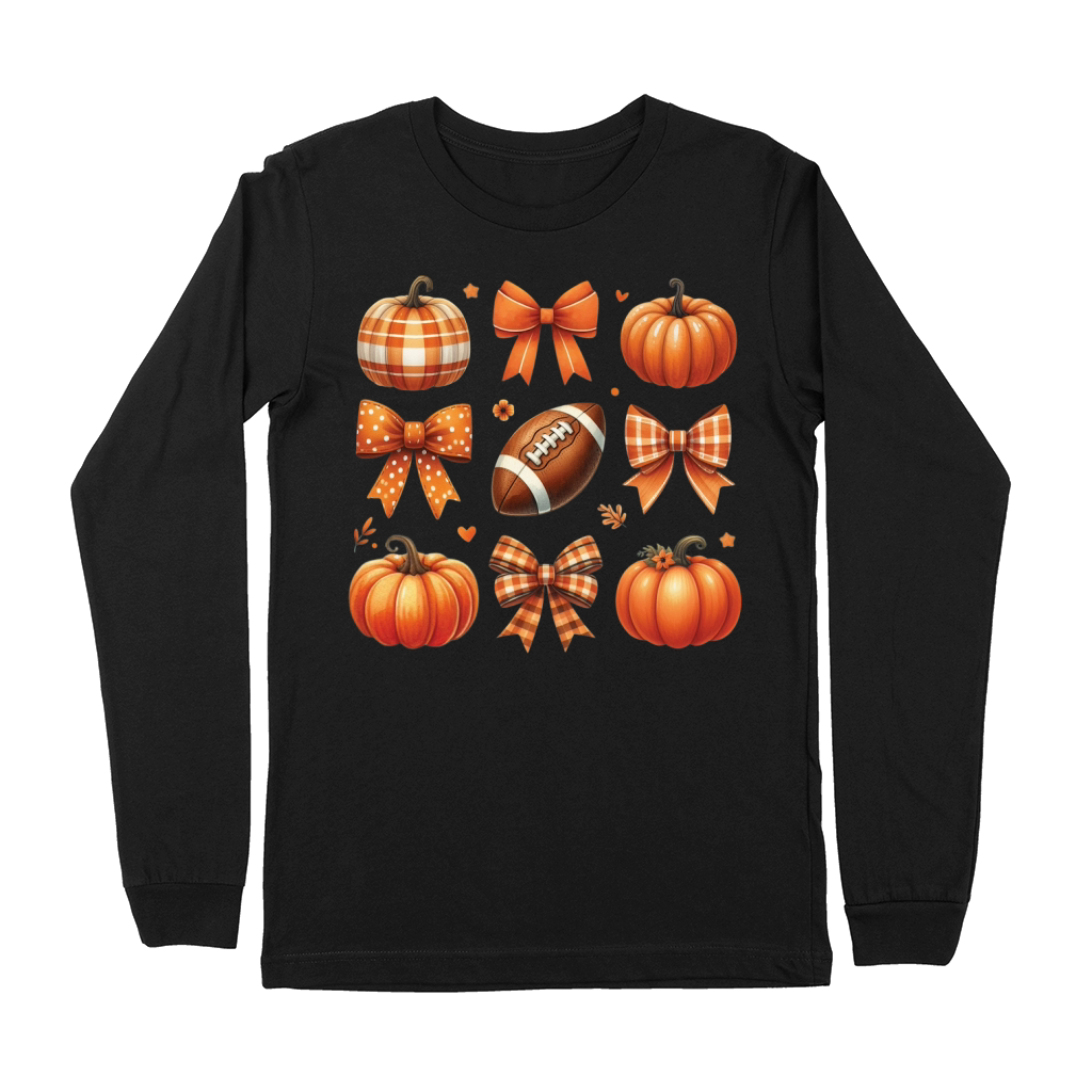 FallCoquetteBowPumpkin Premium Long Sleeve