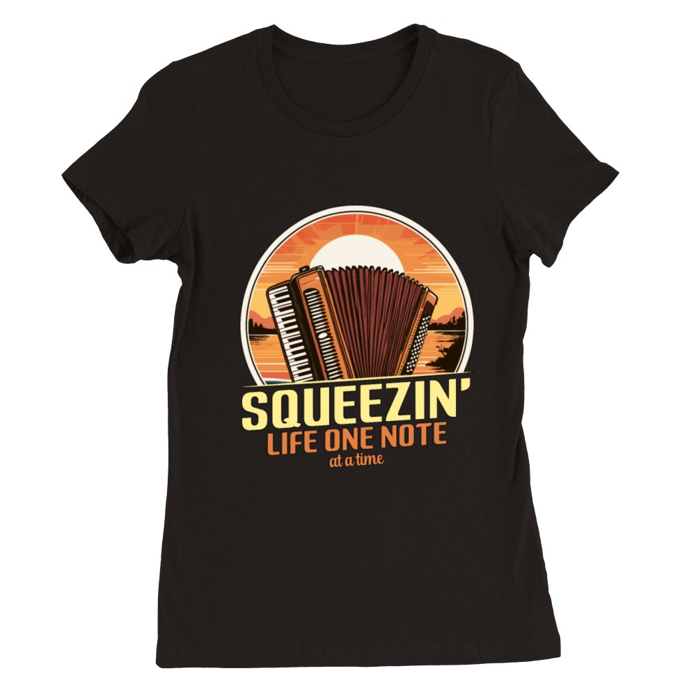 Accordion Squeezin Premium Womens Crewneck T-shirt