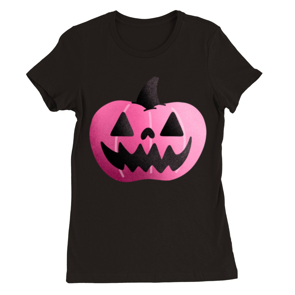 Halloween Pumpkin Premium Womens Crewneck T-shirt