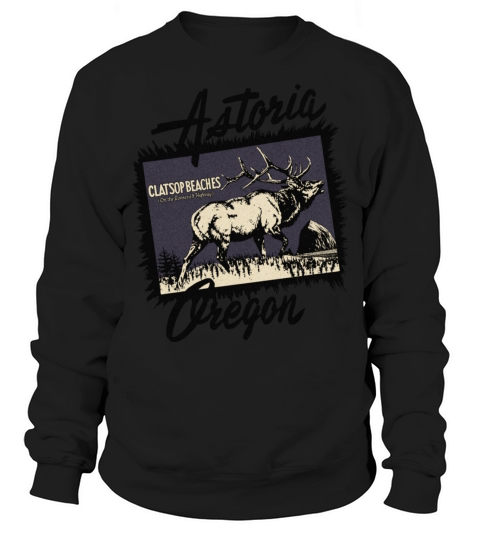 Vintage Astoria Oregon Elk Beach Sweatshirt Unisex