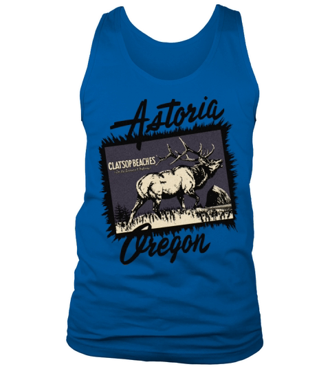 Vintage Astoria Oregon Elk Beach Tank Top Unisex