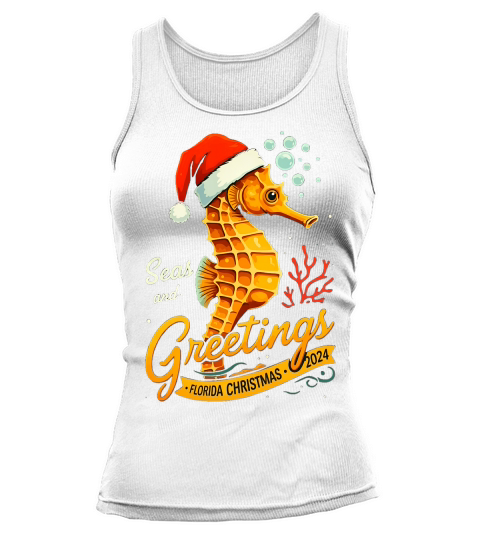 Seas And Greetings Florida Christmas 2024 Tank top Woman