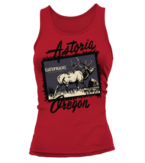 Vintage Astoria Oregon Elk Beach Tank top Woman