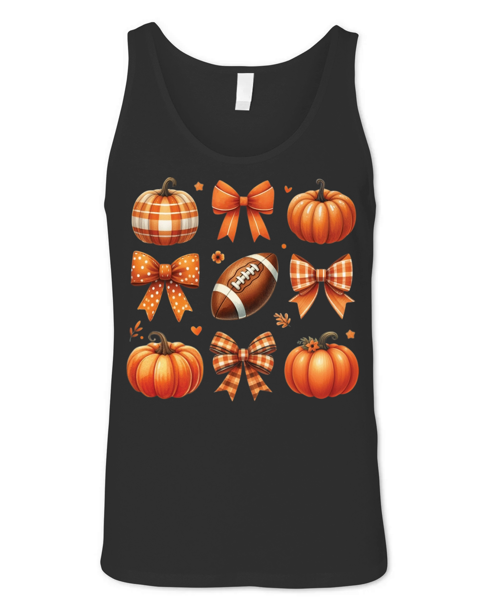 FallCoquetteBowPumpkin Unisex Jersey Tank
