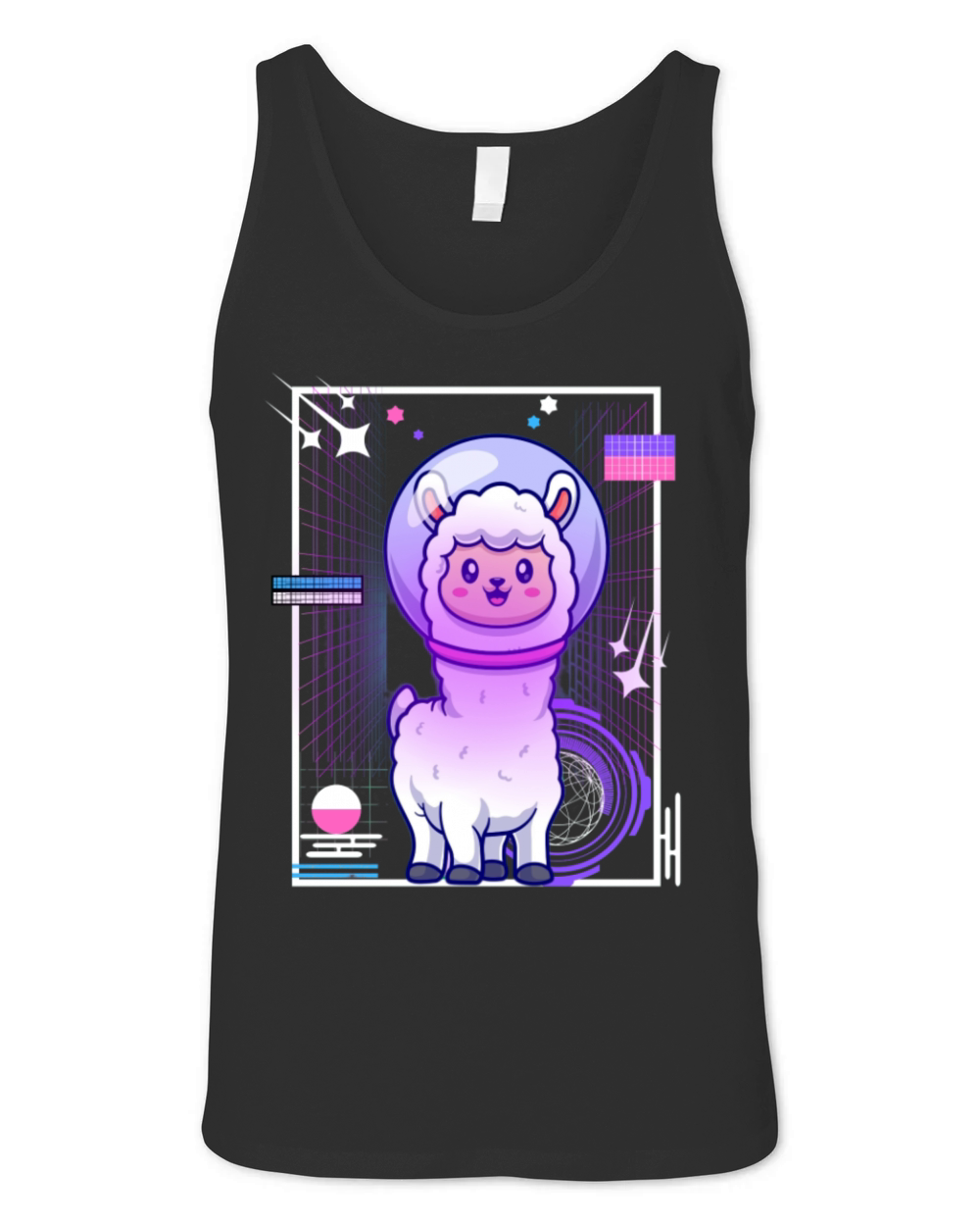 Vintage Retro Alpaca Unisex Jersey Tank