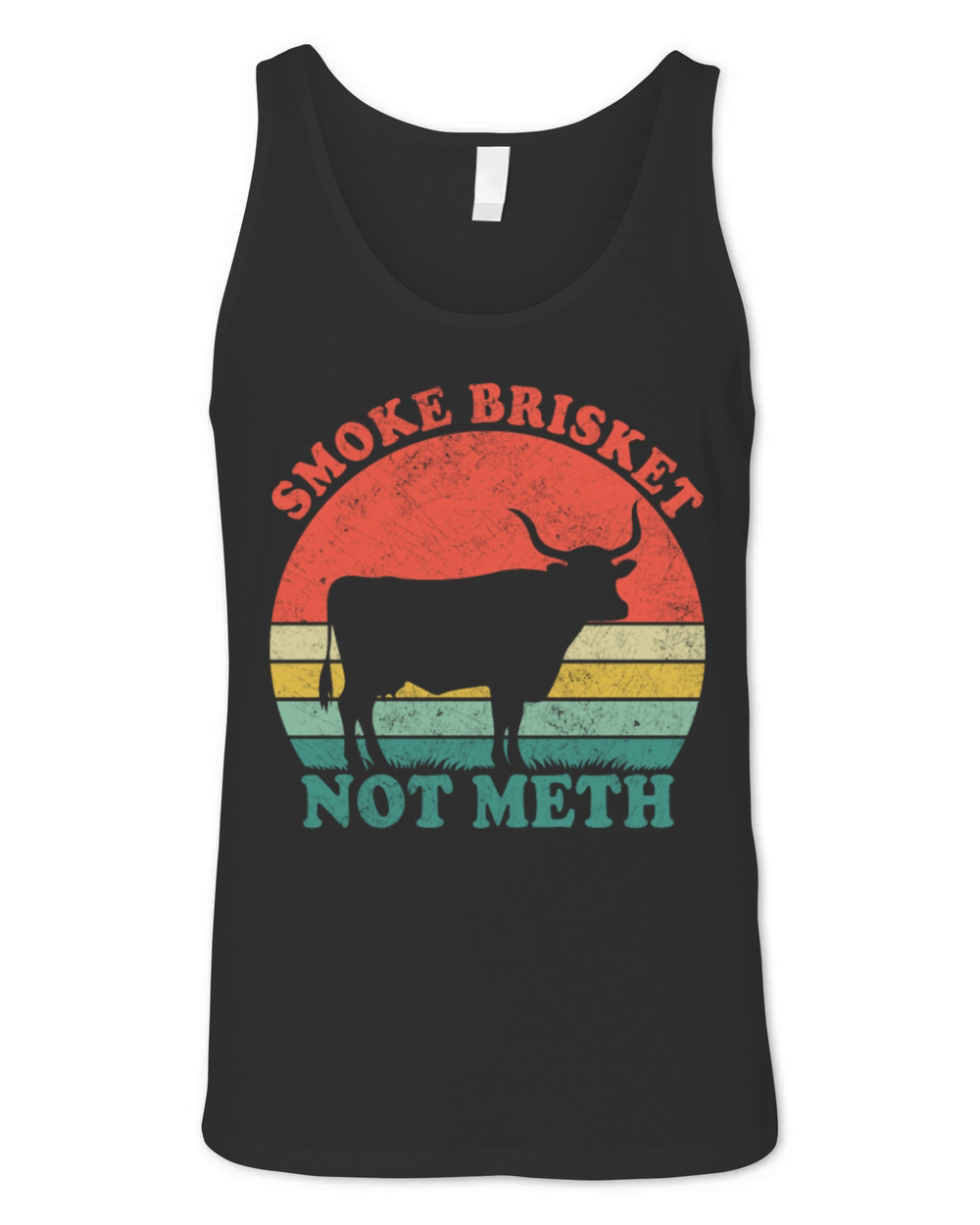 Vintage Smoke Brisket Not Meth Unisex Jersey Tank