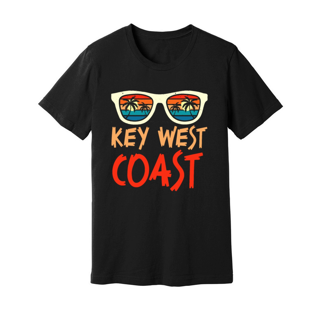KEY-WEST COAST Vintage Sunshine-State Florida Unisex Jersey Tee