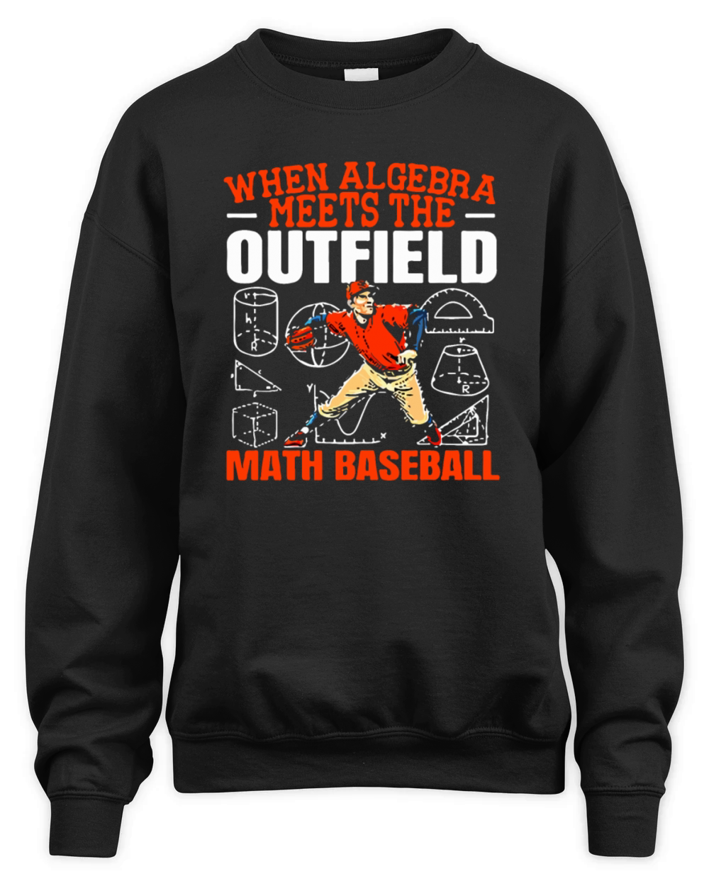 math baseball retro Unisex Premium Crewneck Sweatshirt