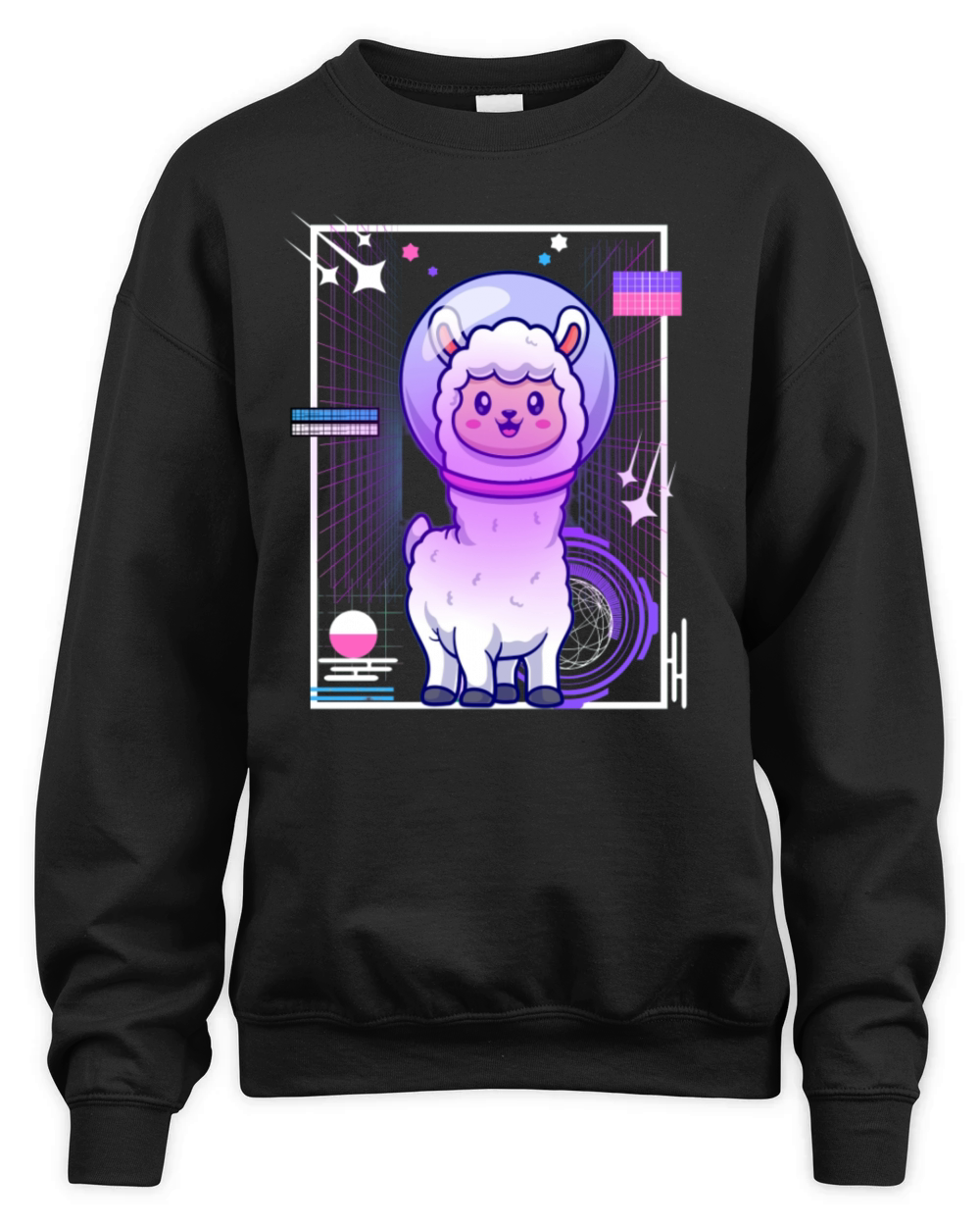 Vintage Retro Alpaca Unisex Premium Crewneck Sweatshirt