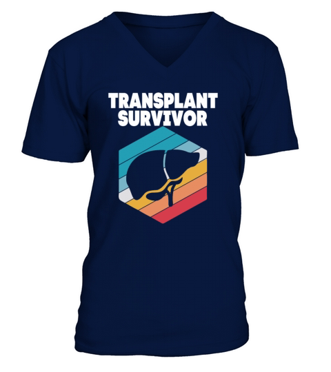 Retro Vintage Liver Donor Transplant Survivor V-Neck T-shirt