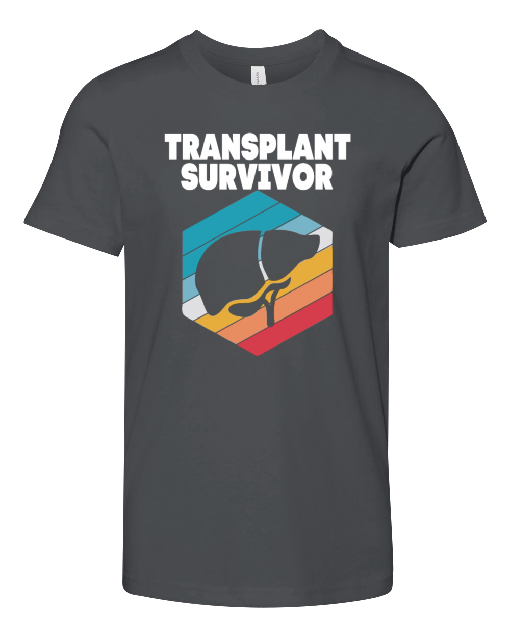 Retro Vintage Liver Donor Transplant Survivor Youth Unisex Jersey Tee