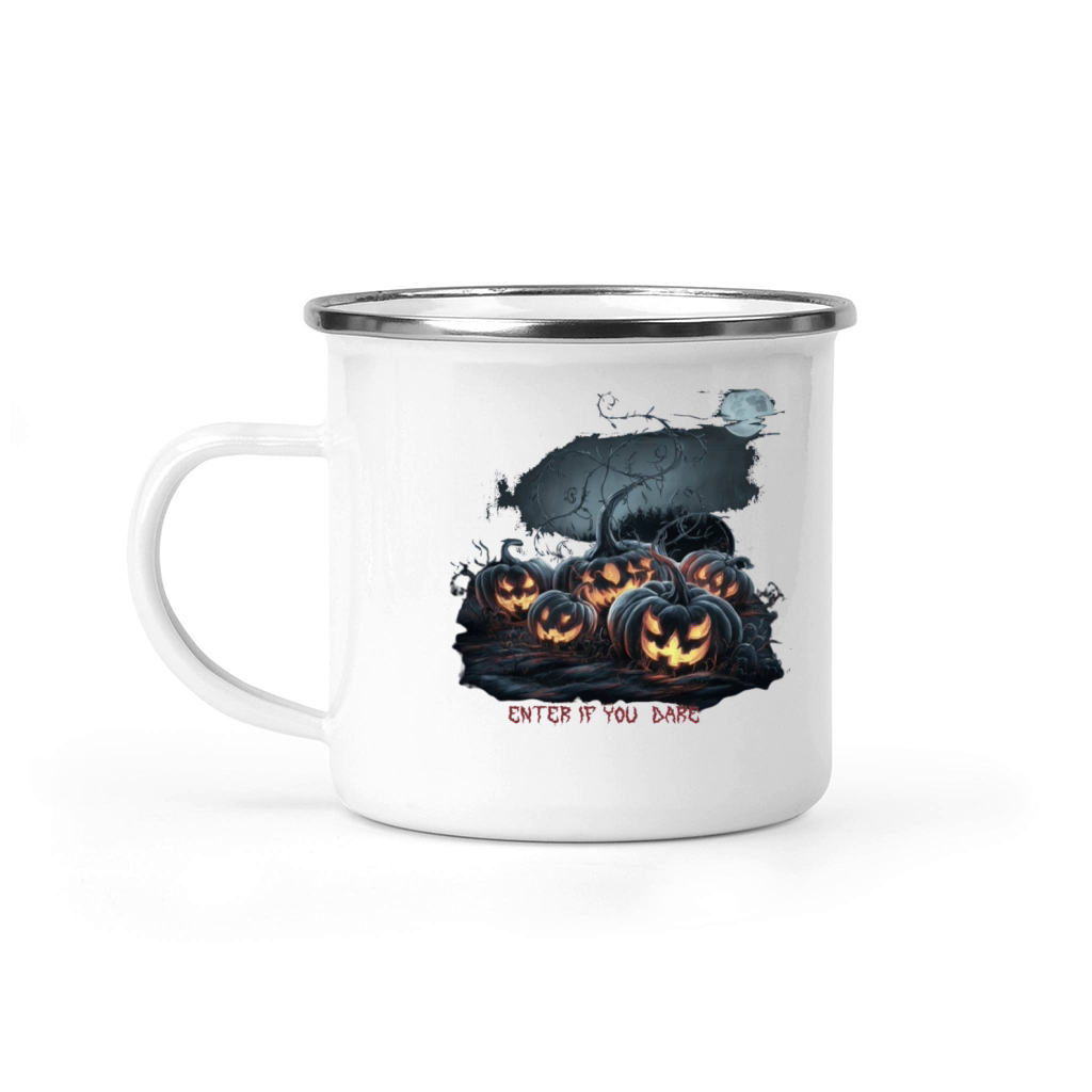 Eerie Pumpkin Hollow Camping Mug