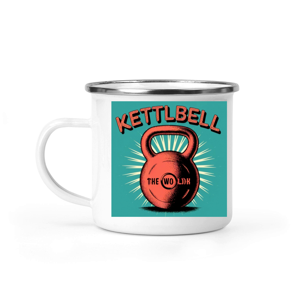 Kettlebell retro vintage Camping Mug