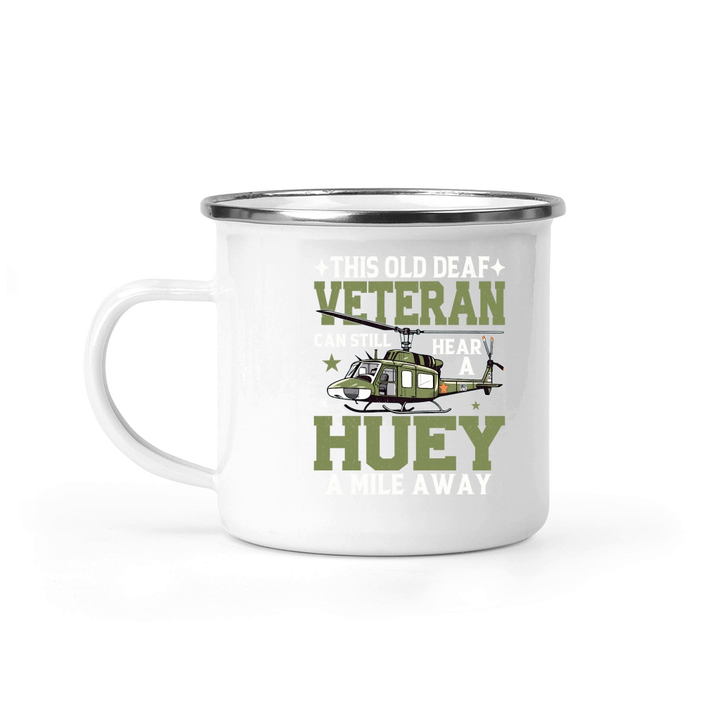 this old deaf veteran can still hear a huey a mile away Camping Mug