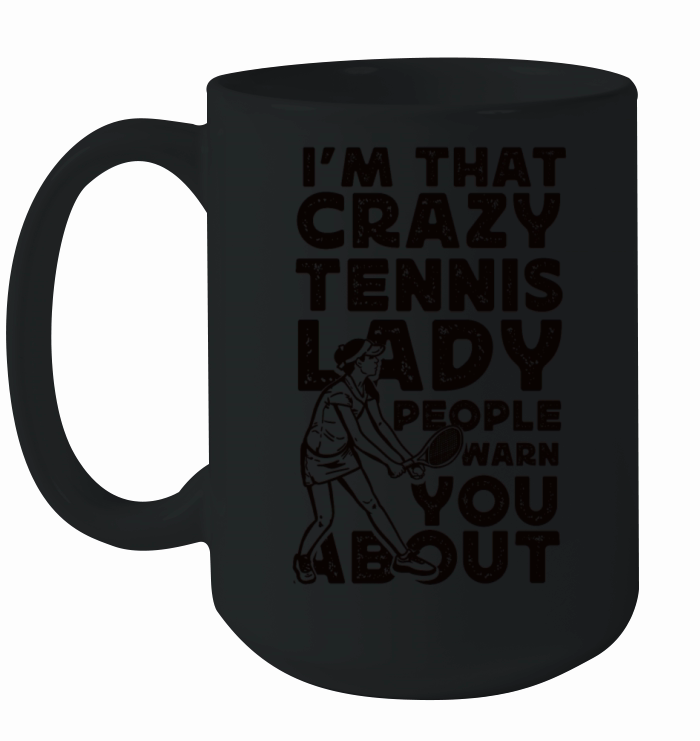 Funny Tennis Player Racket Wine 6 Ceramic Mug