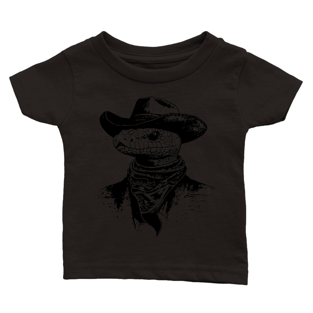 Snake Cowboy Hat Classic Baby Crewneck T-shirt