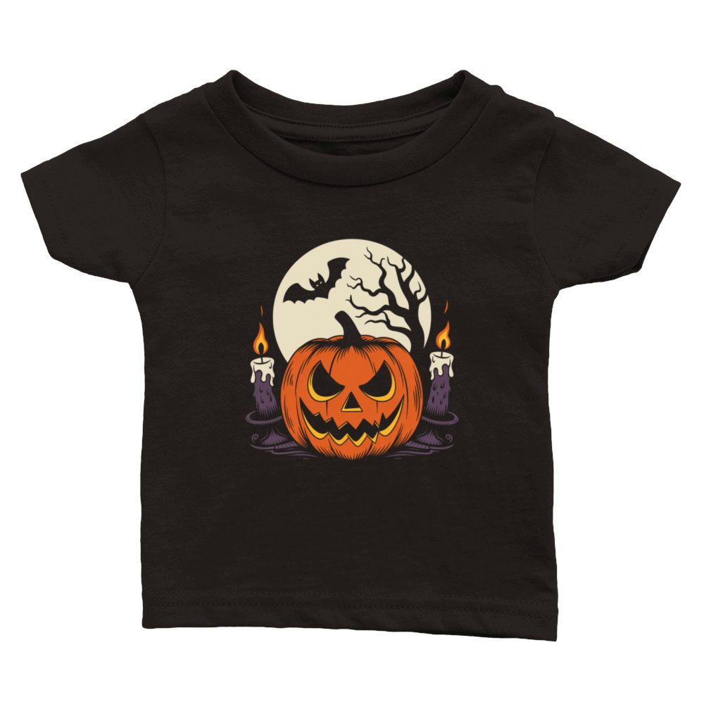 Vintage Pumpkin Scene Halloween Classic T-Shirt Classic Baby Crewneck T-shirt