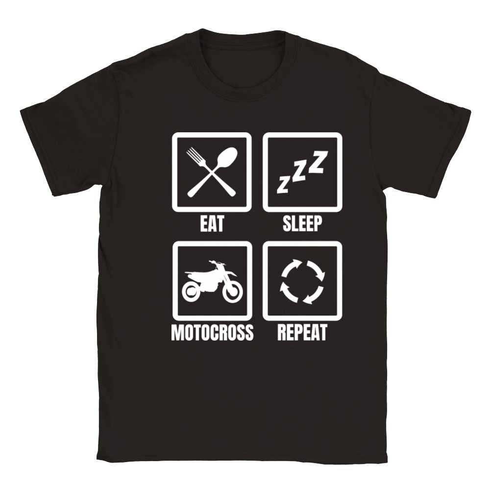 Motocross Lover Routine Classic Kids Crewneck T-shirt