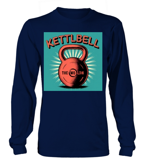 Kettlebell retro vintage Long sleeved Unisex