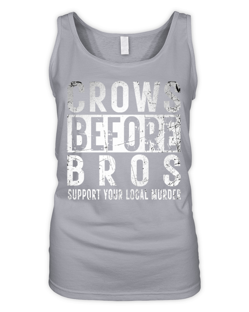Crows Before Bros Support Your Local Murder Retro Organic Women's Tank Top