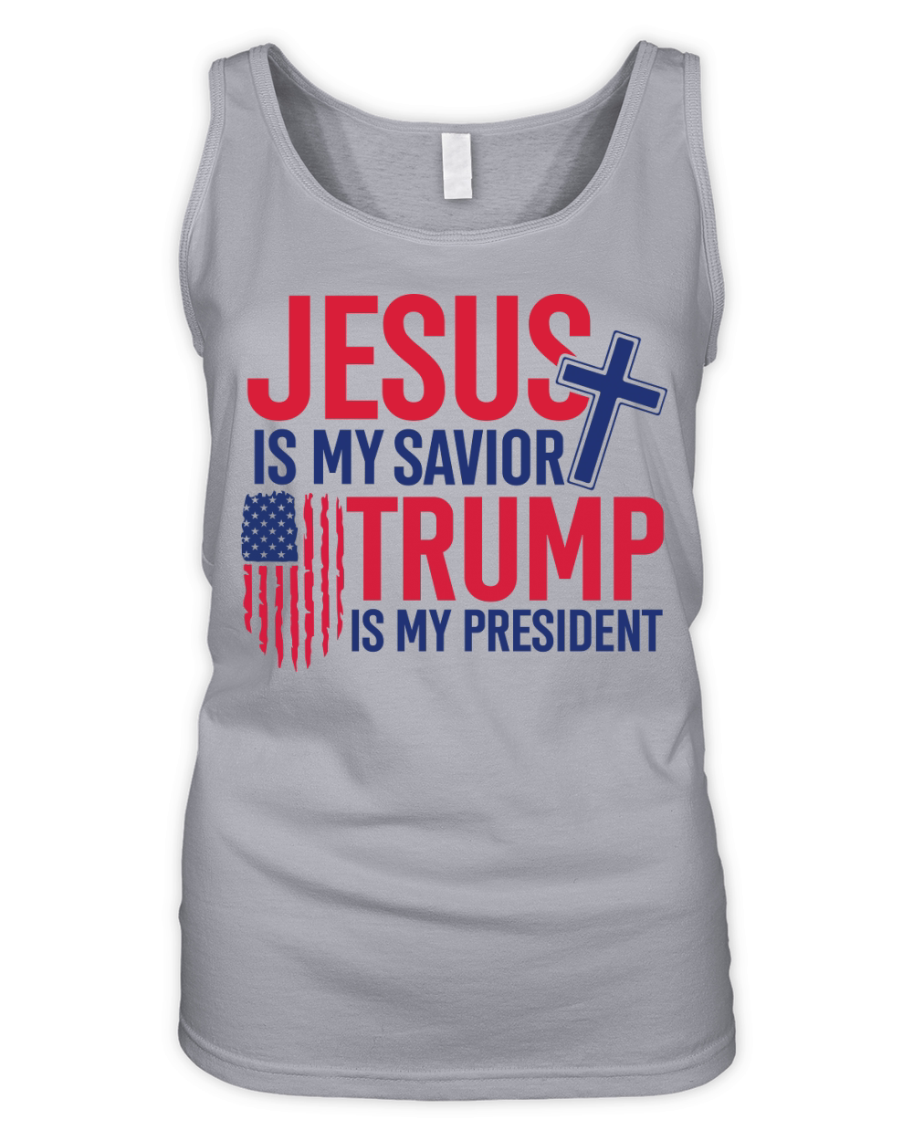 Jesus is my savior Trump is my president Organic Women's Tank Top