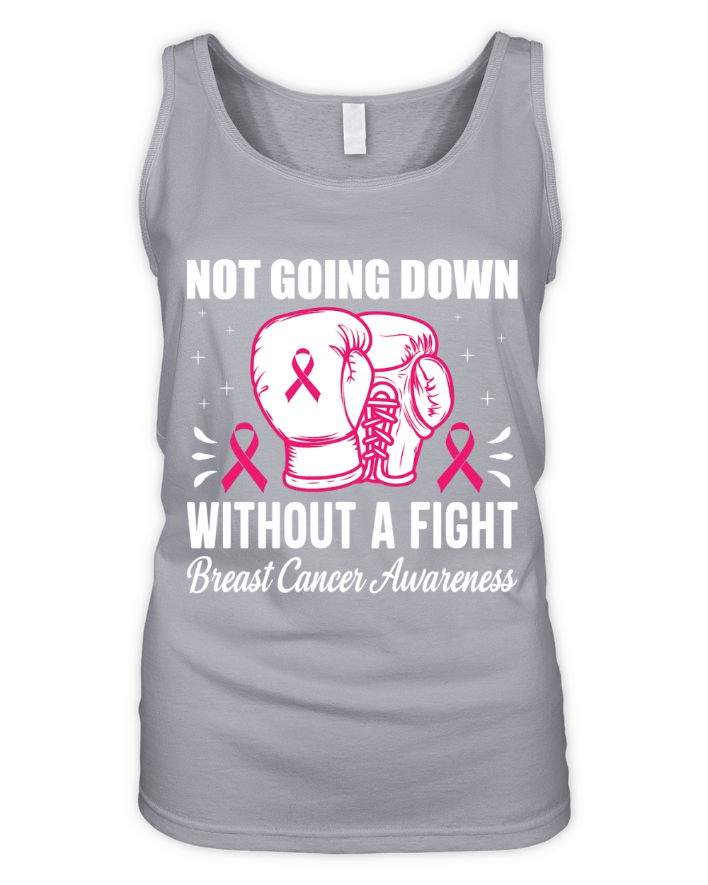 Not going down without a fight breast cancer awareness Organic Women's Tank Top