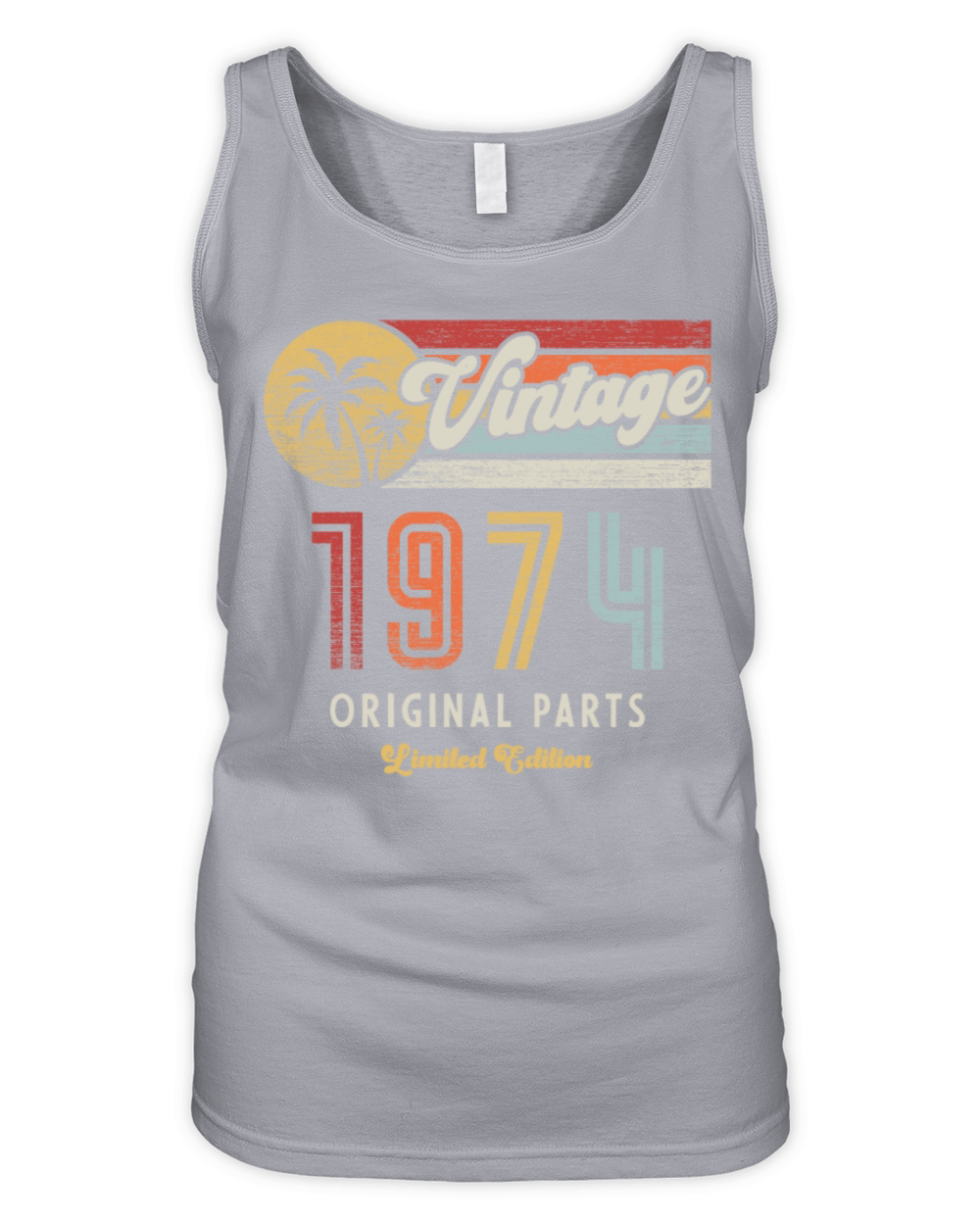 Vintage 1974 Birthday Retro Organic Women's Tank Top