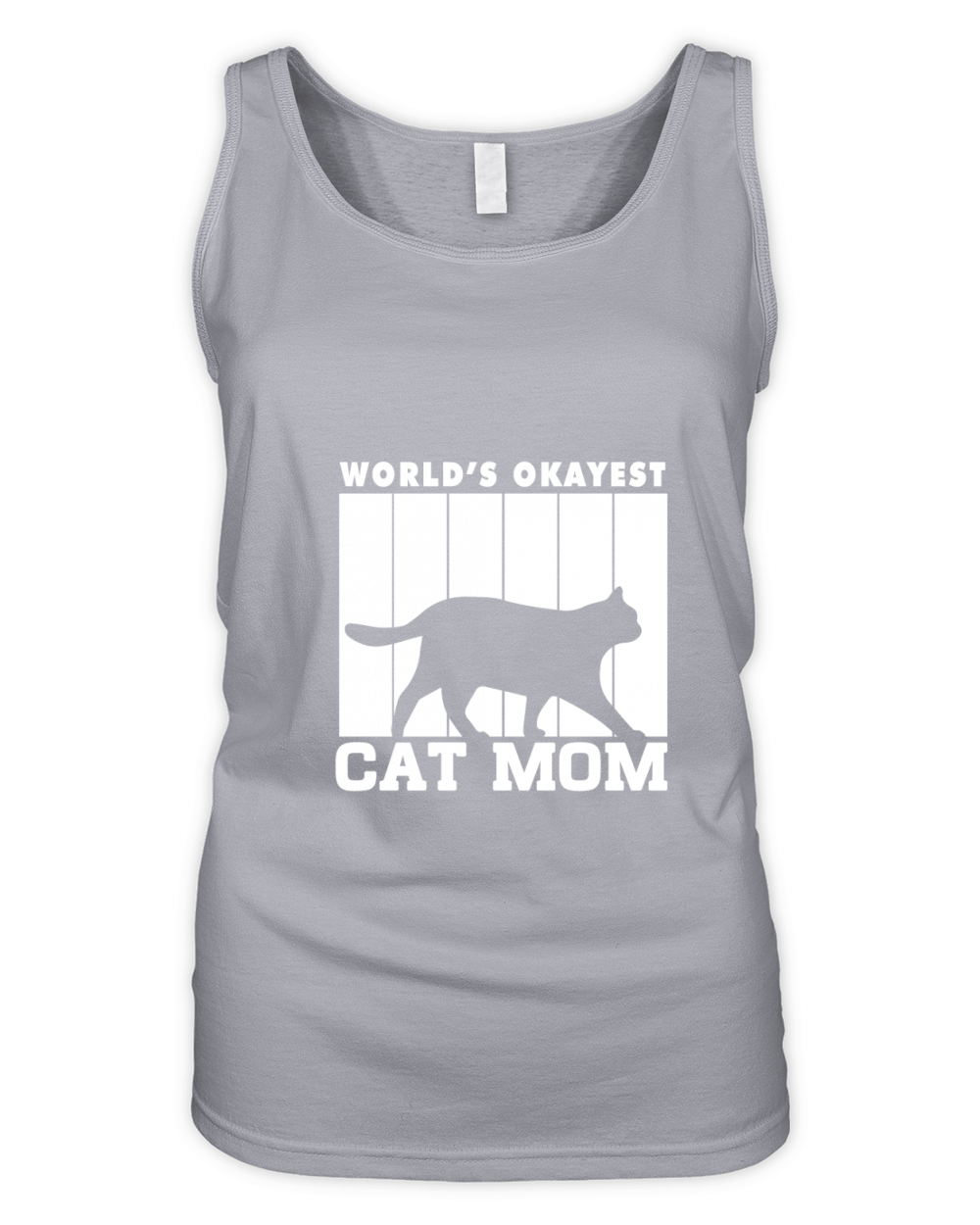 Worlds okayest cat mom 03 Organic Women's Tank Top