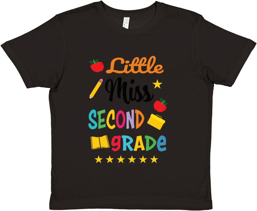 little miss second grade Premium Kids Crewneck T-shirt