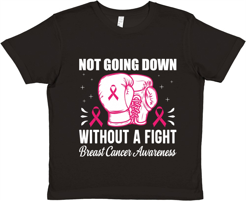 Not going down without a fight breast cancer awareness Premium Kids Crewneck T-shirt