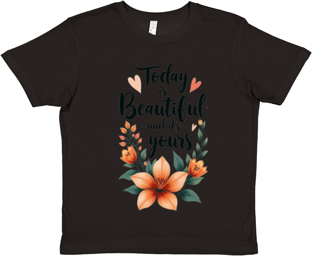 Today is Beautiful and Its Yours Topography Premium Kids Crewneck T-shirt
