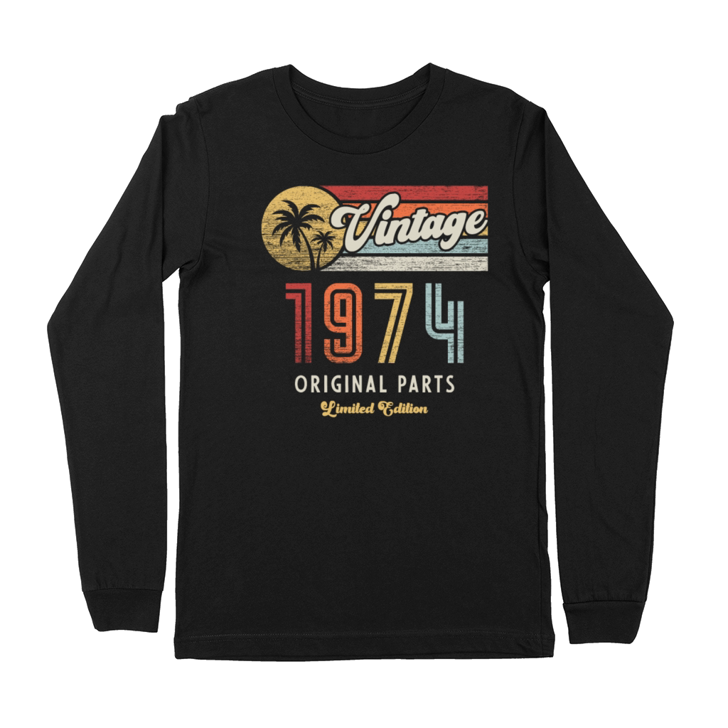 Vintage 1974 Birthday Retro Premium Long Sleeve