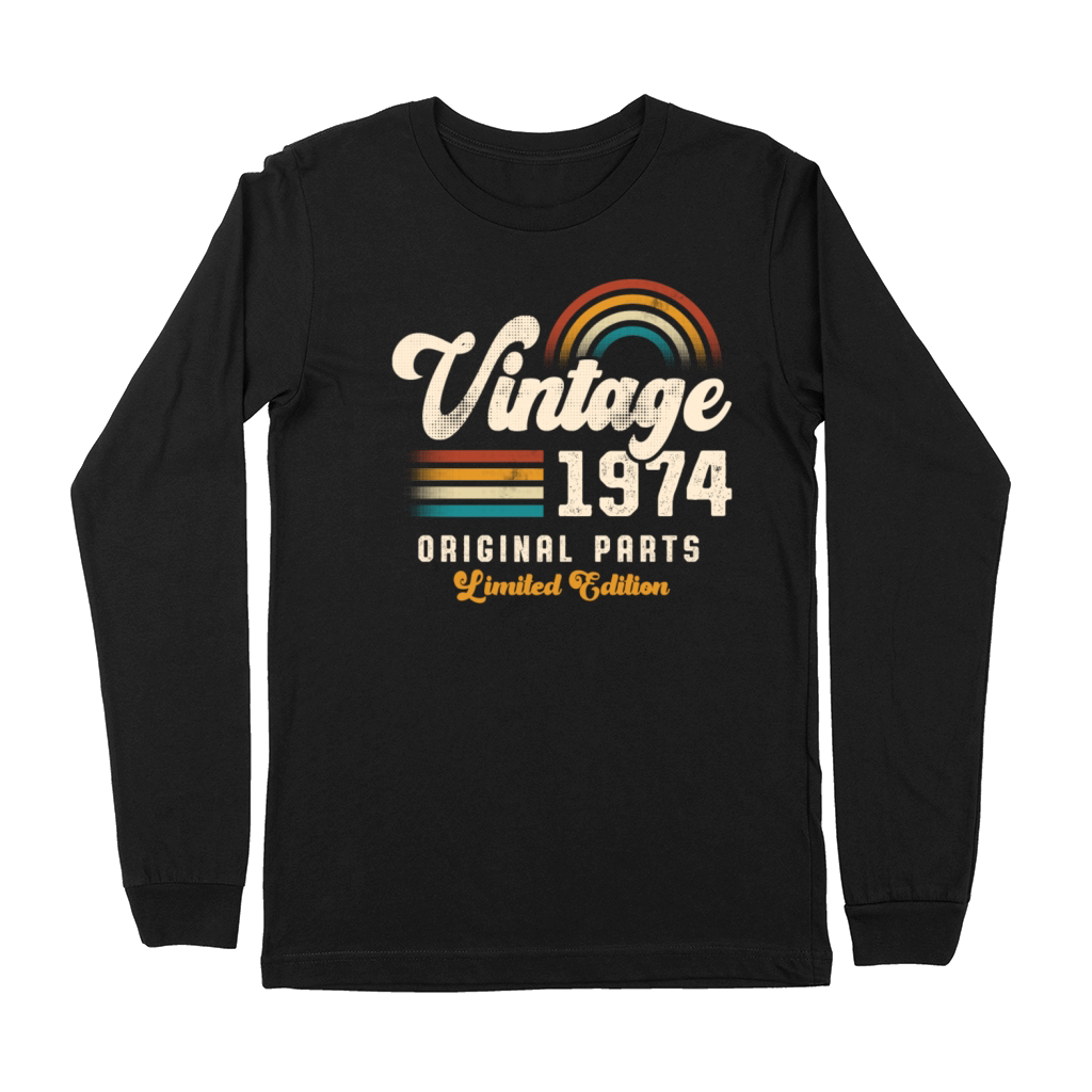 Vintage 1974 Birthday Retro Premium Long Sleeve