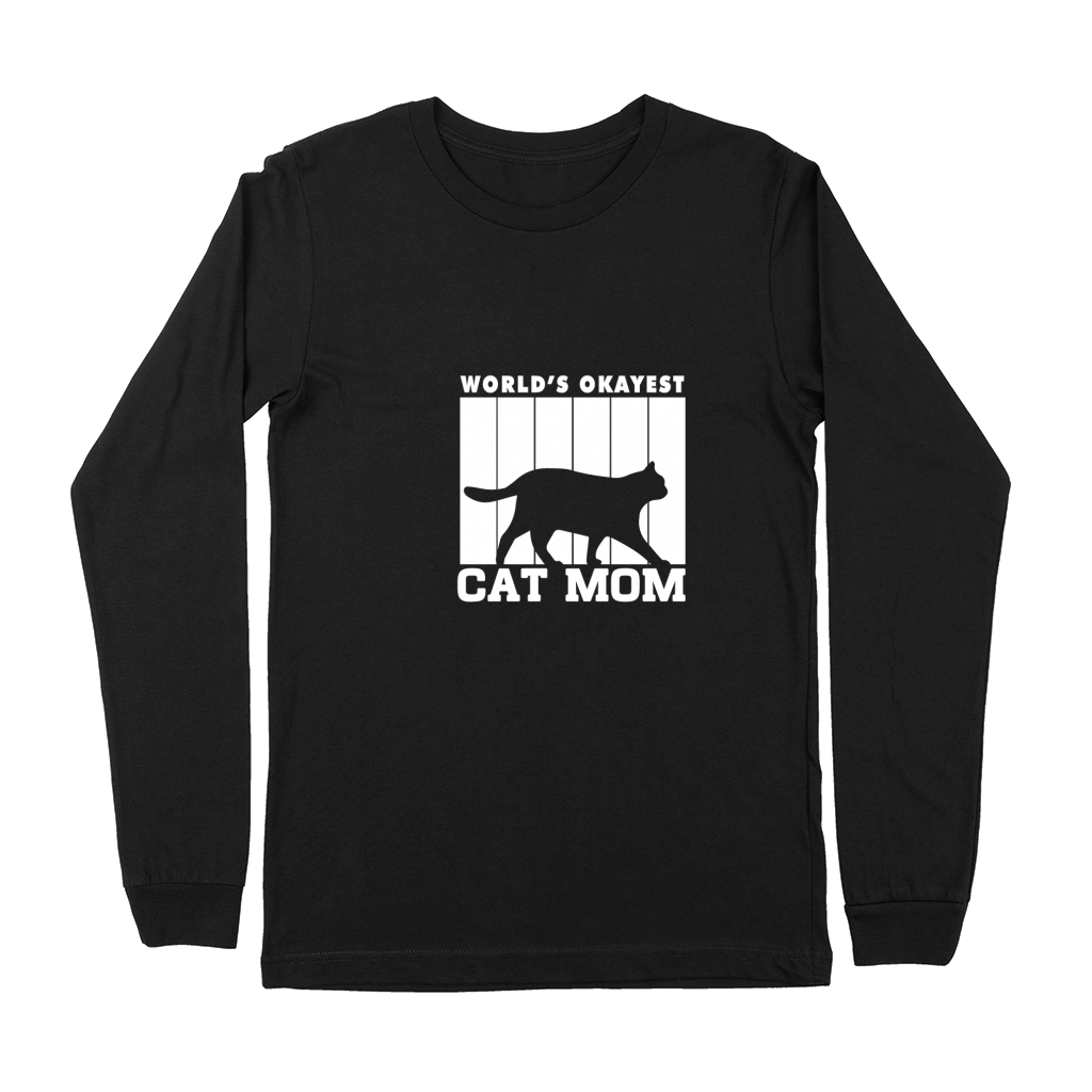 Worlds okayest cat mom 03 Premium Long Sleeve