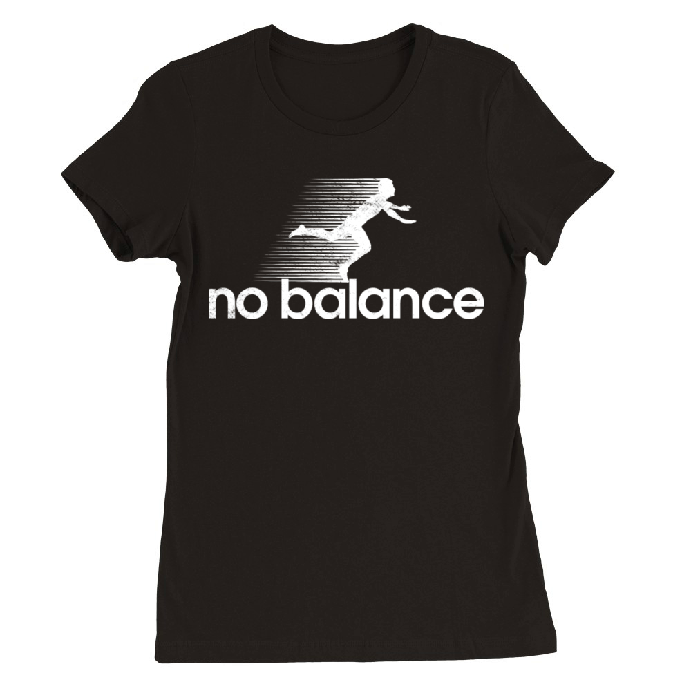 No Balance White Retro Funny Running Premium Womens Crewneck T-shirt