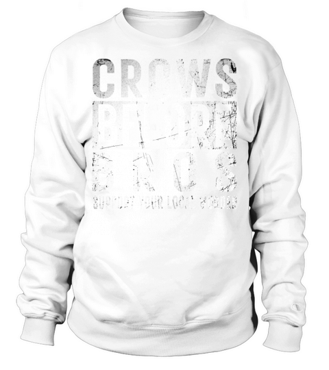 Crows Before Bros Support Your Local Murder Retro Sweatshirt Unisex