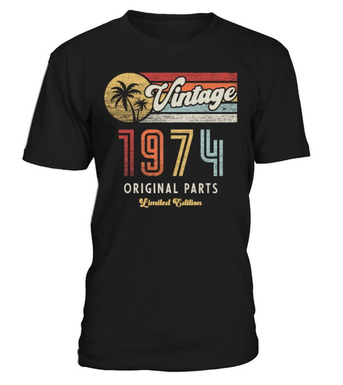 Vintage 1974 Birthday Retro T-Shirt Unisex