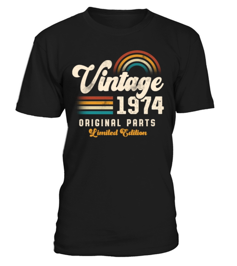 Vintage 1974 Birthday Retro T-Shirt Unisex