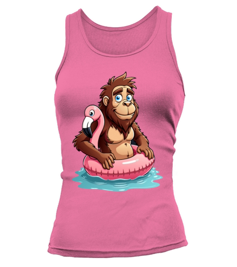 Pool Party Bigfoot Flamingo Tank top Woman