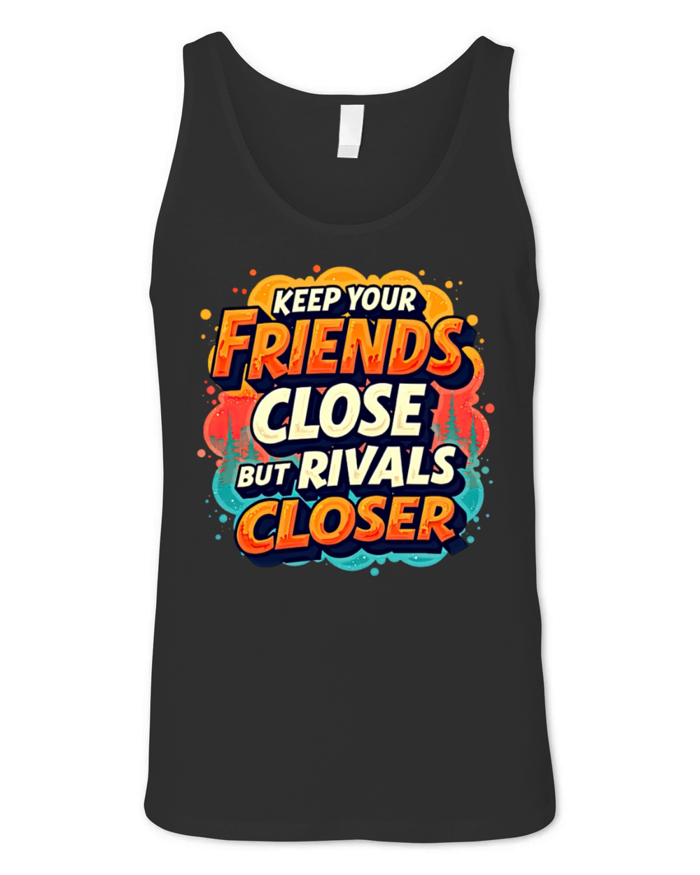 Inspirational Quote with Retro Design Unisex Jersey Tank