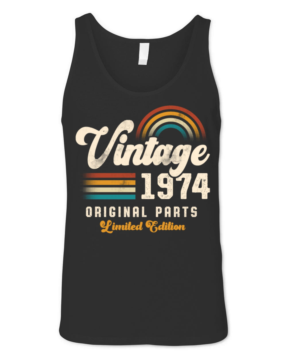 Vintage 1974 Birthday Retro Unisex Jersey Tank
