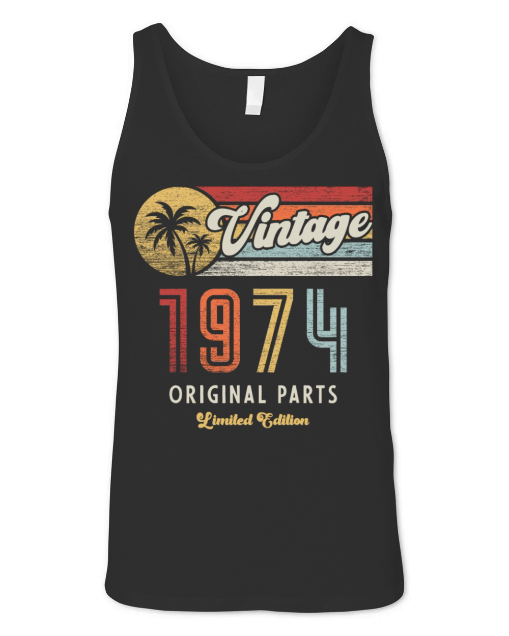 Vintage 1974 Birthday Retro Unisex Jersey Tank