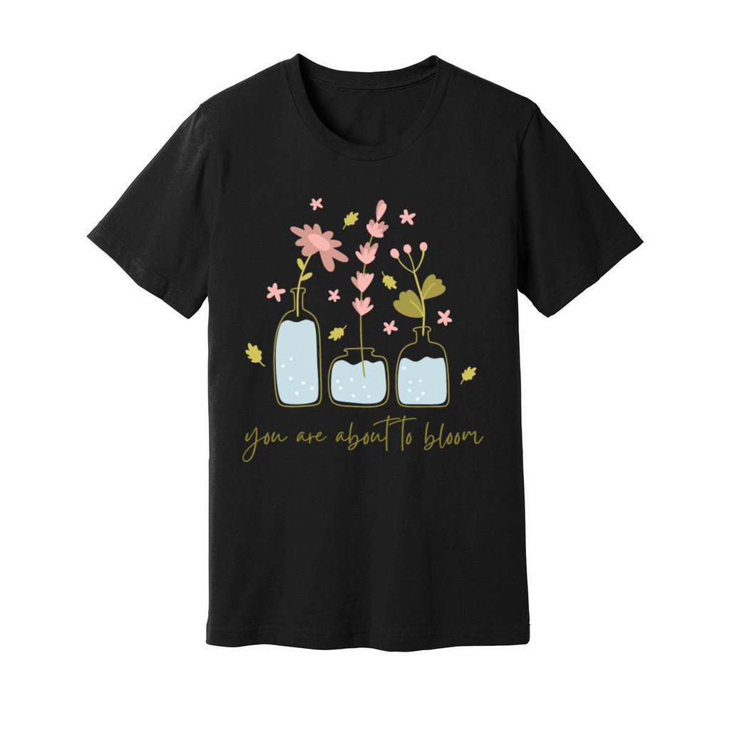 Colorful Cute Flower Quote Unisex Jersey Tee