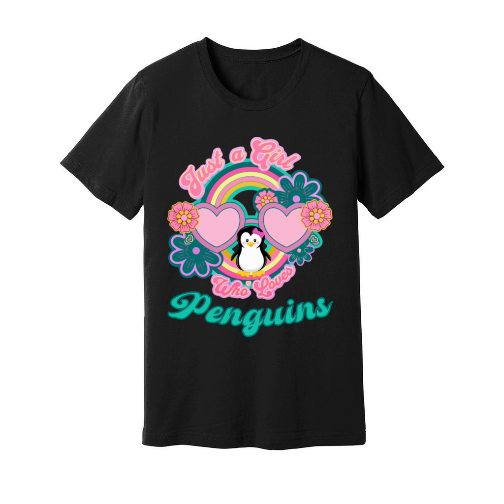 Just A Girl Who Loves Pinguins Funny Pinguin Lover Unisex Jersey Tee