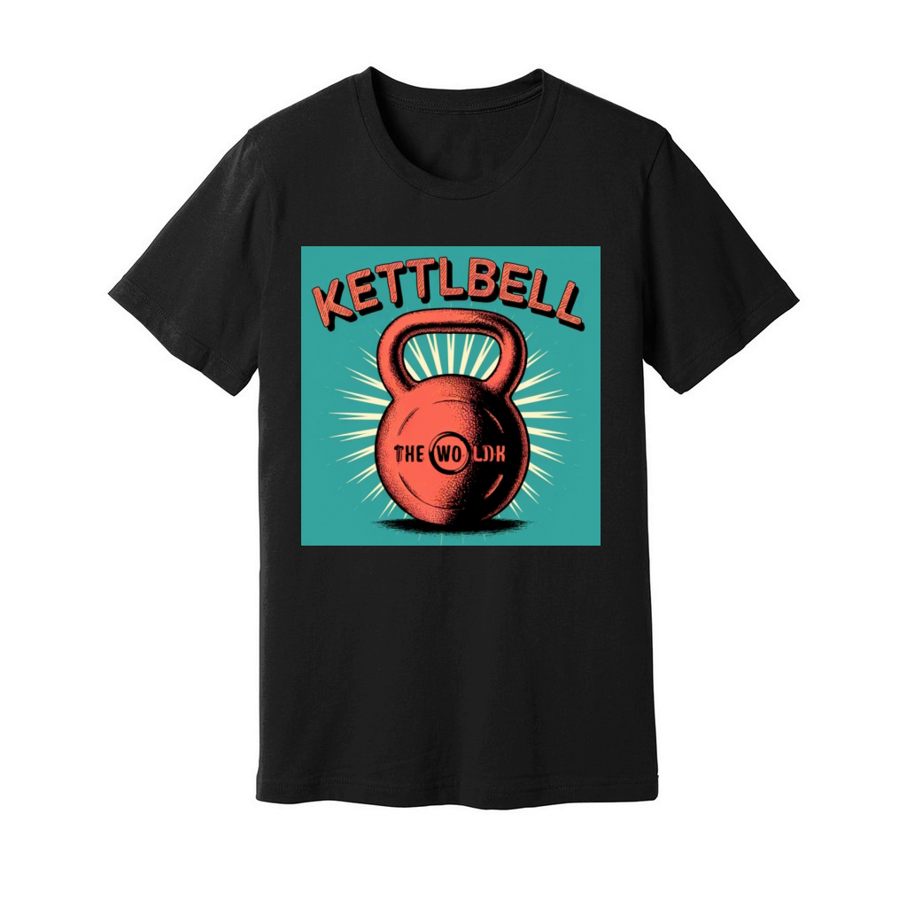 Kettlebell retro vintage Unisex Jersey Tee