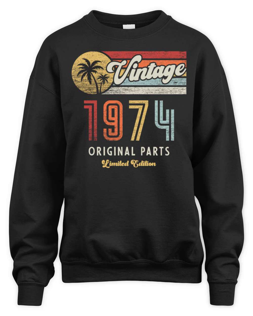 Vintage 1974 Birthday Retro Unisex Premium Crewneck Sweatshirt