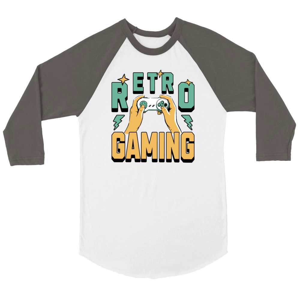 Retro Gaming Controller 90s Gamer Unisex ¾ sleeve Raglan T-shirt