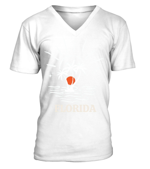 vintage florida retro V-Neck T-shirt