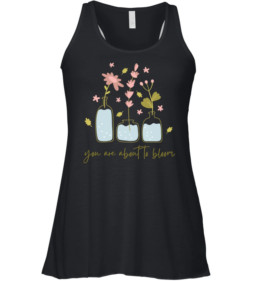 Colorful Cute Flower Quote Women's Flowy Tank Top